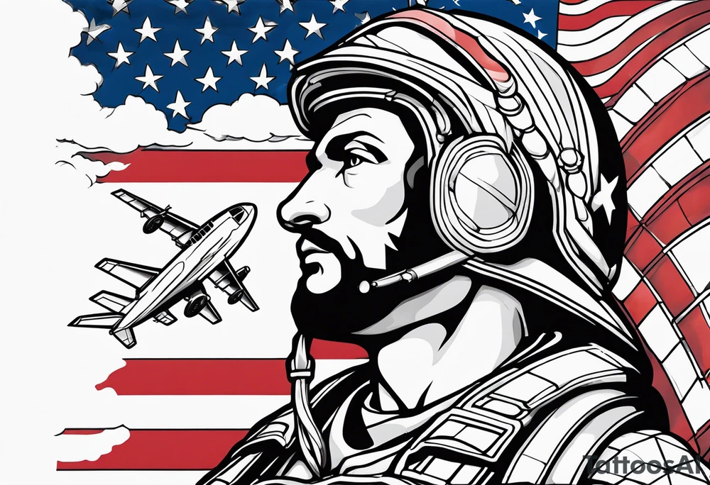 Michelangelo, U.S. flag, U.S. Air Force tattoo idea