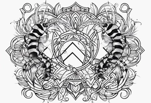 Scorpio and Leo mix tattoo idea