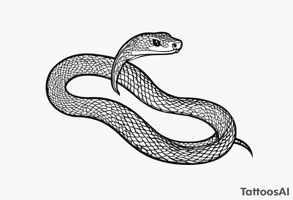 a small snake tattoo idea