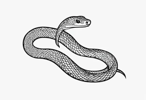 a small snake tattoo idea