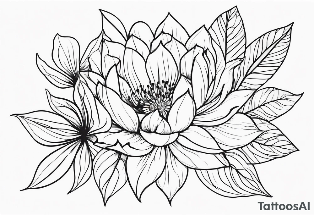 Floral design tattoo idea