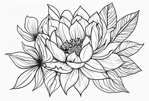 Floral design tattoo idea
