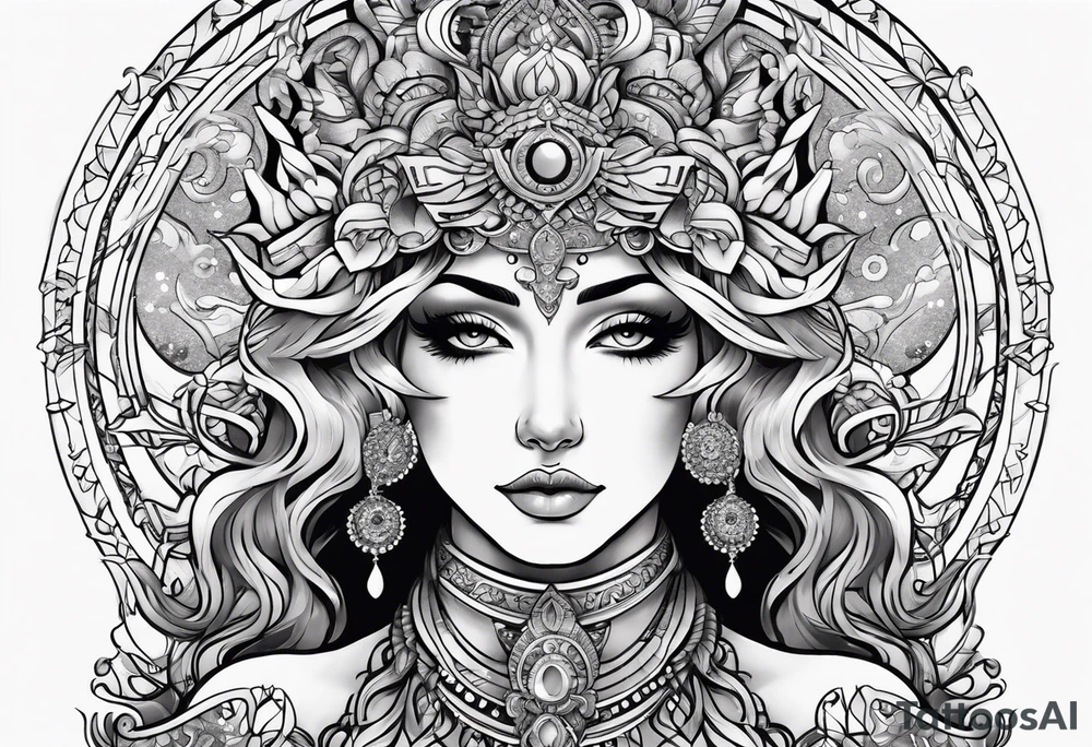 gemini goddess tattoo idea