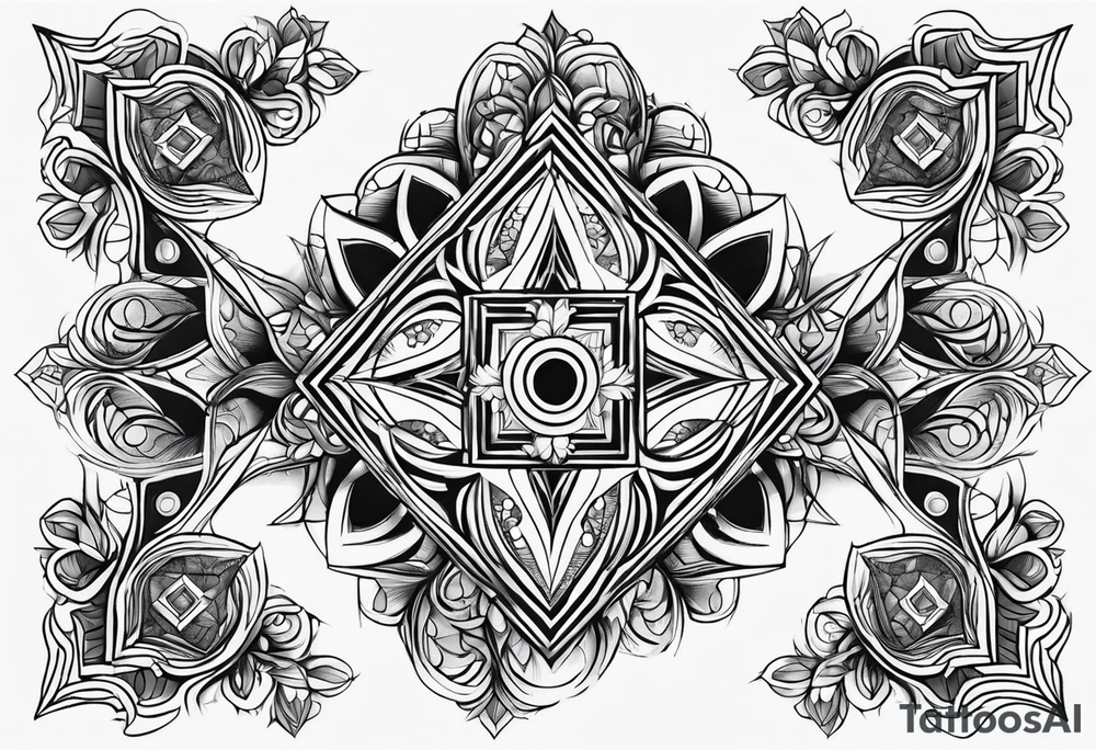 Fractal square tattoo idea