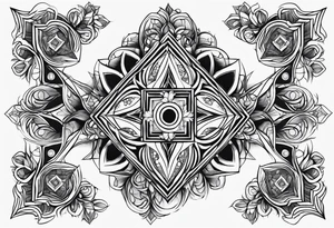 Fractal square tattoo idea