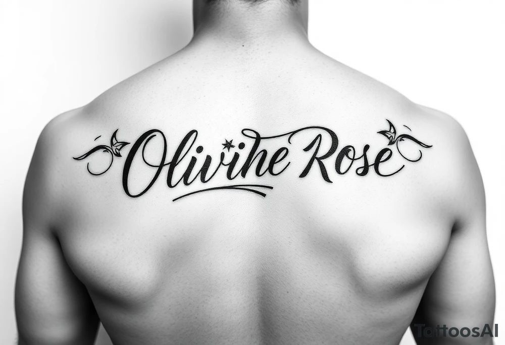 cursive Oliviah Rose tattoo idea