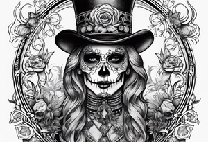 Gothic skeleton circus tattoo idea