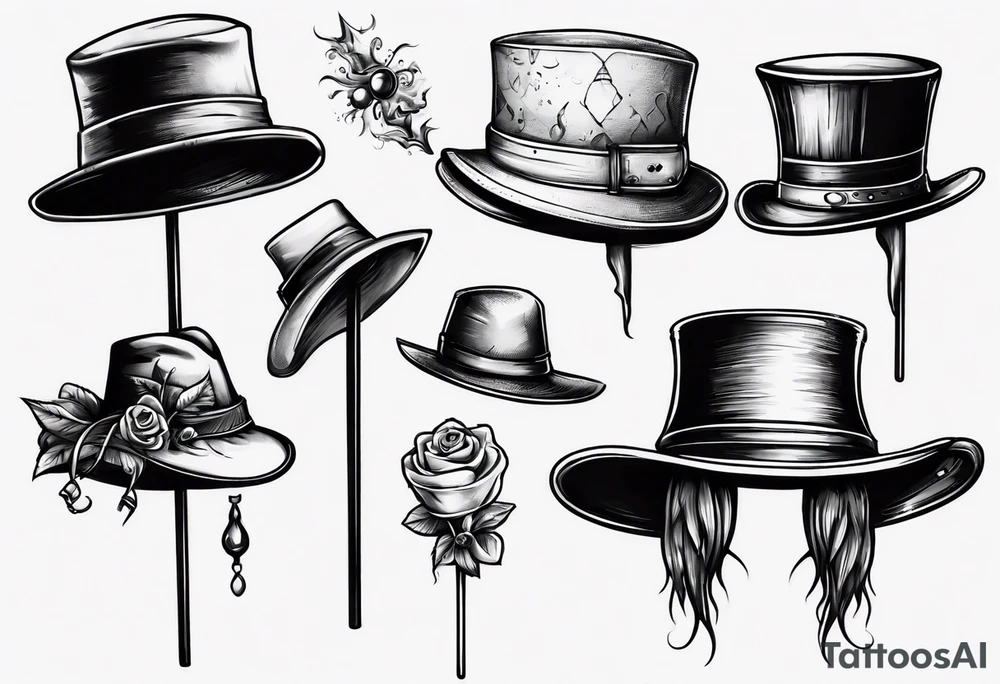 hat on a stick tattoo idea