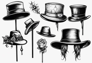 hat on a stick tattoo idea