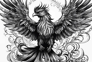 phoenix rising from the ashes tattoo idea