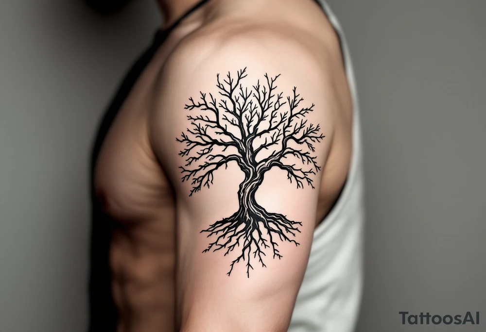 tree tattoo symbolizing order tattoo idea