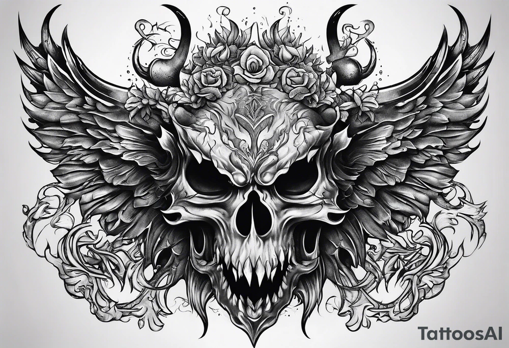 Creature from hell tattoo idea