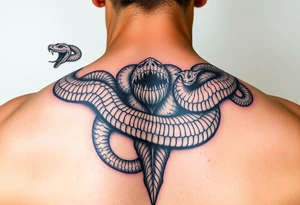 A giant man with snakes as arms tattoo idea