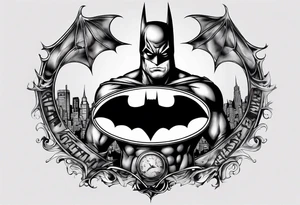 batman gotham sleeve tattoo idea