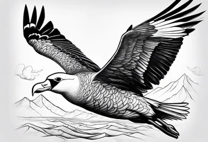 flying giant albatross tattoo idea