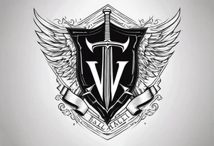 Valhalla sword shield lightning tattoo idea