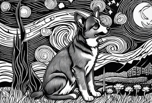 Dog fucking cat tattoo idea