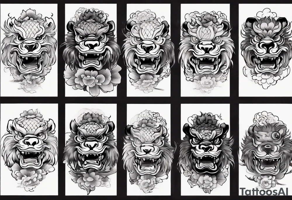 Foo dog tattoo idea