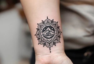 mt everest mandala tattoo idea