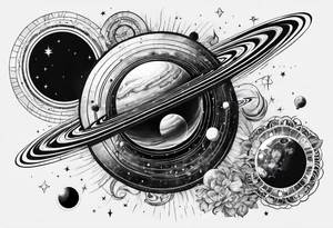 solar system spine tattoo idea
