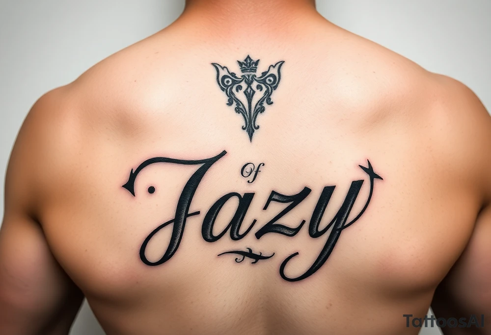 Remembrance of a deceased best friend with the name Jazy incorporated tattoo idea