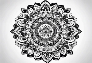 Mandala pattern for woman butt tattoo idea
