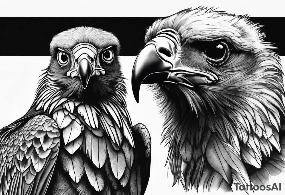 majestic vulture tattoo idea