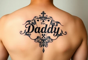 Casino themed memorial for Daddy tattoo idea