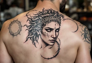 Athena goddess of war and wisdom tattoo idea