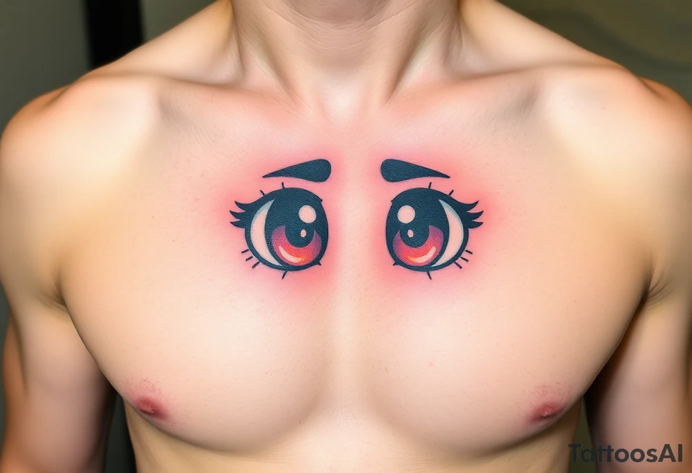 teary eyes tattoo idea