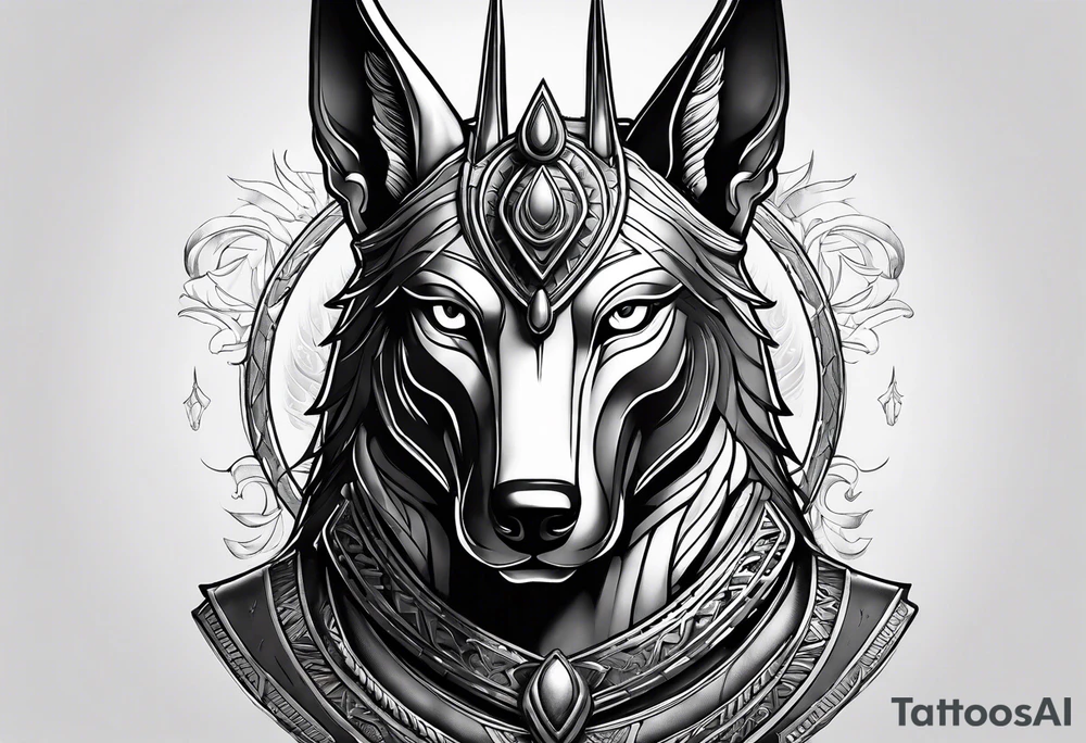 War Anubis and ra tattoo idea