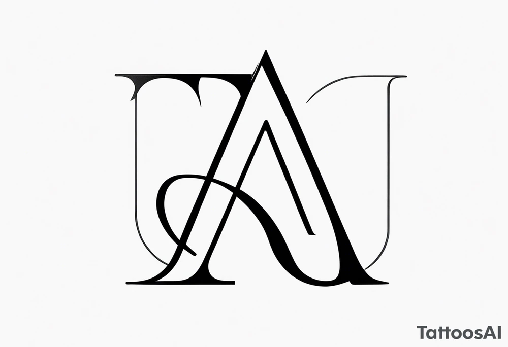 Letter a and i secretly 
combined tattoo idea