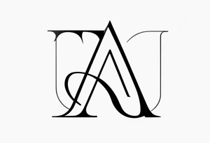 Letter a and i secretly 
combined tattoo idea