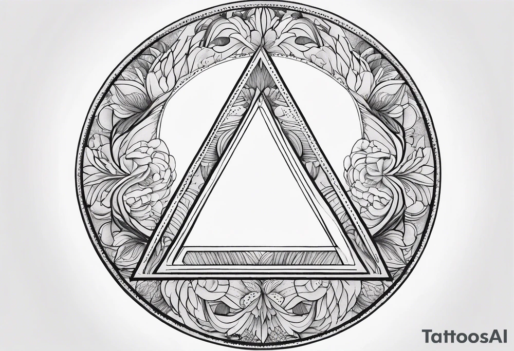 letter delta inside a circle, subtle, girly, simplistic tattoo idea
