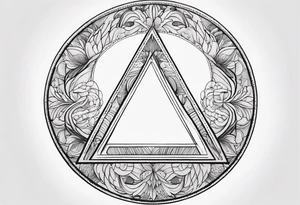 letter delta inside a circle, subtle, girly, simplistic tattoo idea
