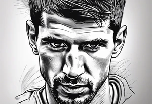 Djokovic com o dedo na cabeça tattoo idea