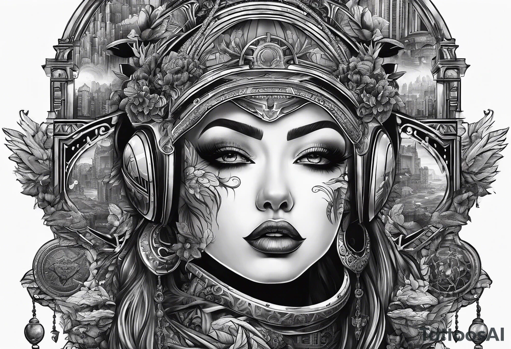 Dystopian couloseum tattoo idea