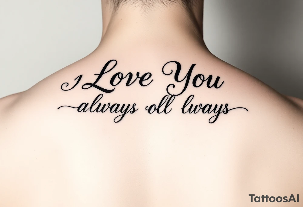 I Love You
Always
All Ways tattoo idea
