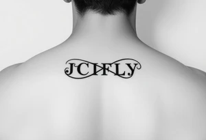 A small tattoo to go on my inner forearm with the letters JCIFLY in an infinity symbol shape tattoo idea