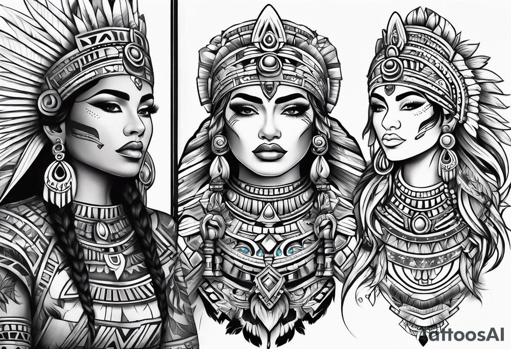 Aztec princess, tattoo idea