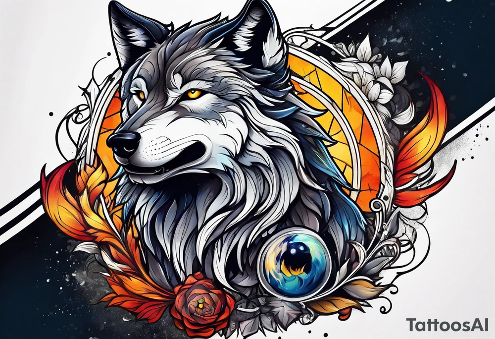 Wolf tattoo idea
