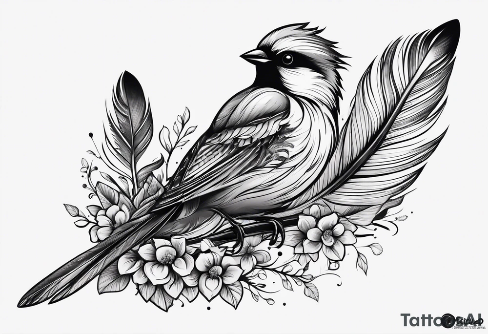 Cute bird or feather wrist tattoo tattoo idea
