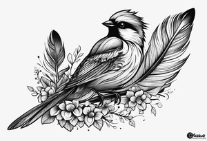 Cute bird or feather wrist tattoo tattoo idea