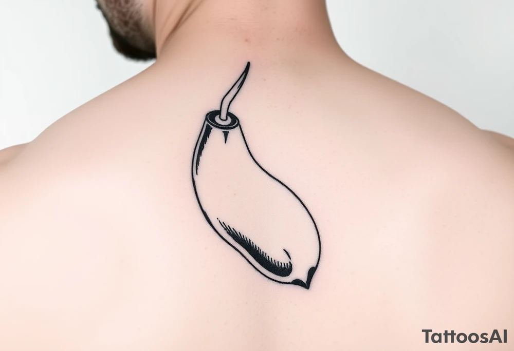 line drawing of penis tattoo idea