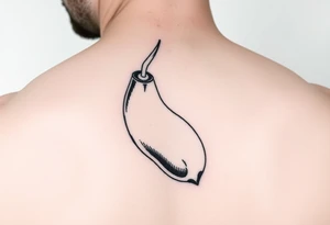 line drawing of penis tattoo idea