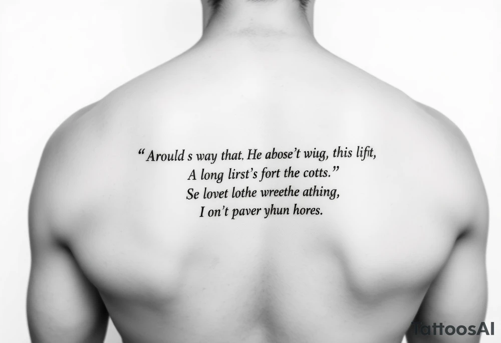 Song lyrics tattoo idea