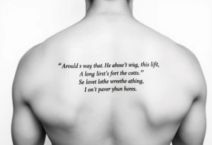Song lyrics tattoo idea