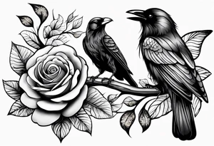 A Butterfly and a Raven together, they have the same size tattoo idea