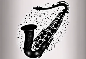 saxophone music notese tattoo idea
