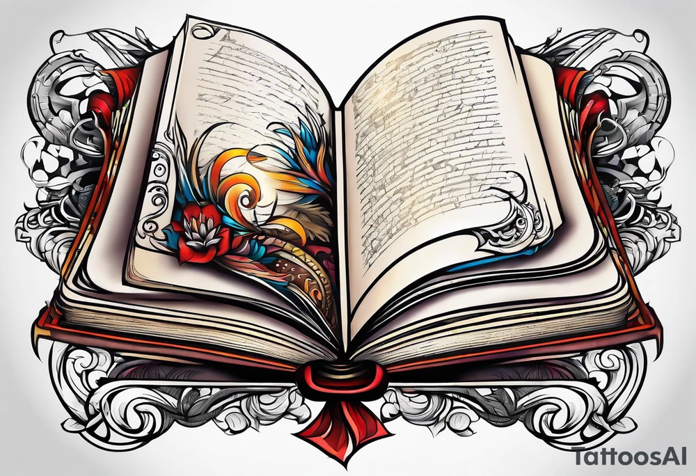 open book tattoo idea